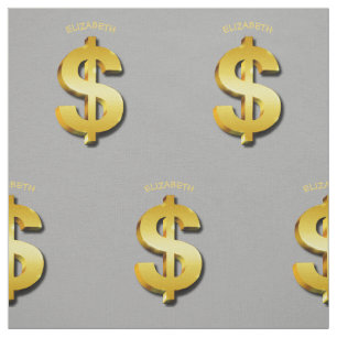 Golden Dollar Sparkling Sign Money Symbol finance Fabric