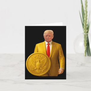 Golden Dome Trump Great American Map Patriotic 4th Card