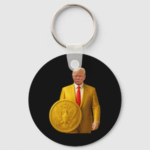 Golden Dome Trump Great American Map Patriotic 4th Key Ring