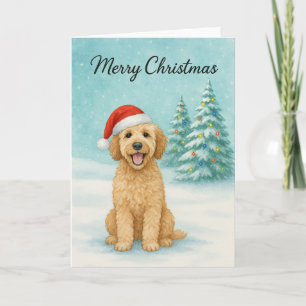 Golden Doodle Christmas Card - Holiday Card