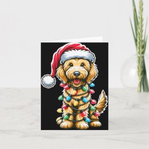 Golden Doodle Christmas Tree Xmas Dog Pajamas Gold Card