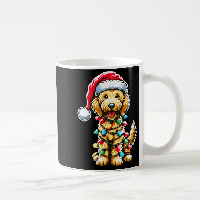 Golden Doodle Christmas Tree Xmas Dog Pajamas Gold Coffee Mug (Right)
