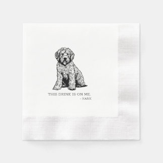 Golden Doodle Cocktail Napkin