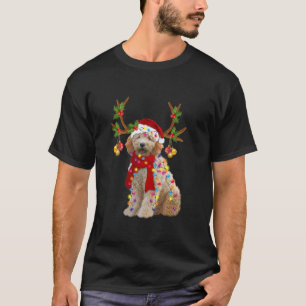 Golden Doodle Gorgeous Reindeer Christmas Tree Lig T-Shirt