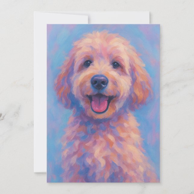 Golden Doodle Greeting Card - Blank Inside (Front)