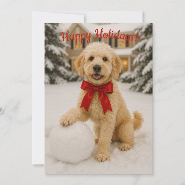 Golden Doodle Holiday Card (Front)