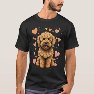 Golden Doodle Love Heart on Goldendoodle T-Shirt