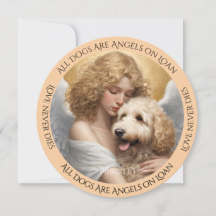 Golden Doodle Love Never Dies Sympathy Card