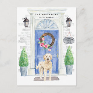 Golden Doodle Moving Announcement Postcard