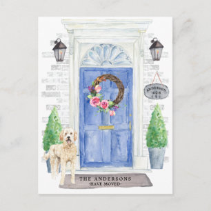 Golden Doodle Moving Announcement Postcard