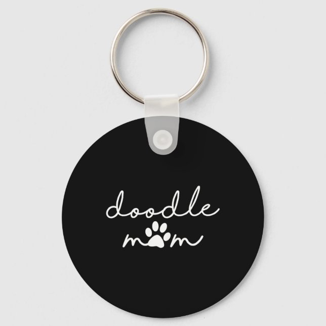 Golden Doodle Mum Mini Labradoodle Goldendoodle Key Ring (Front)