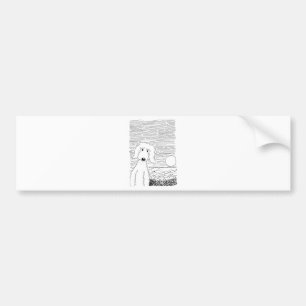 Golden Doodle on the Beach Bumper Sticker