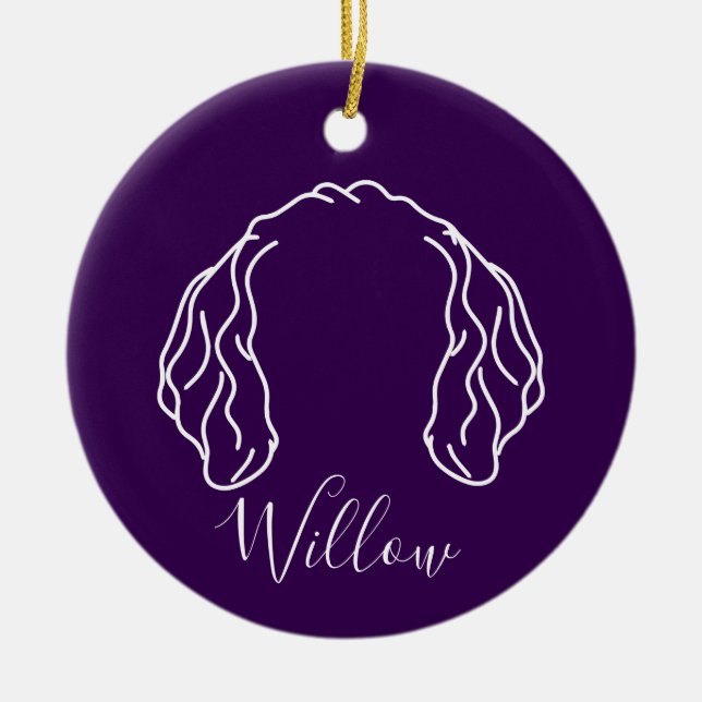 Golden Doodle Ornament (Paw Prints) (Front)