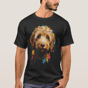 Golden Doodle Puppy Best Dog Walking Pet Fan T-Shirt