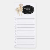 Golden Doodle Shopping List Magnetic Notepad (Front)