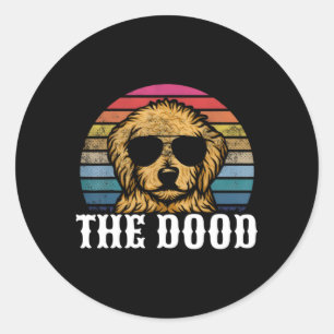 Golden Doodle The Dood Dad Mum Classic Round Sticker