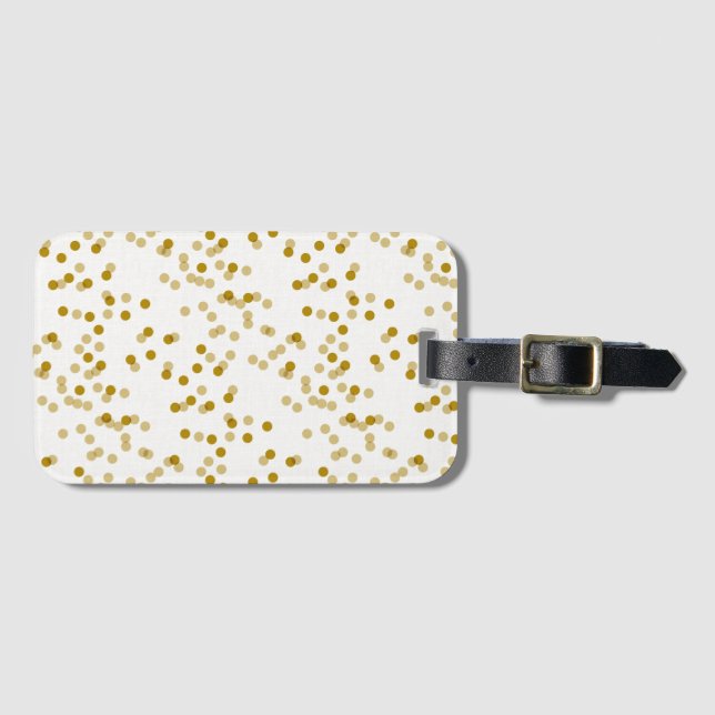 Golden Dots Luggage Tag (Front Horizontal)
