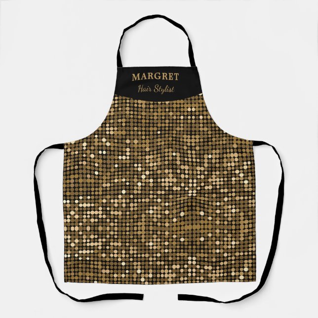 Golden Dots Stylist Signature Apron (Front)