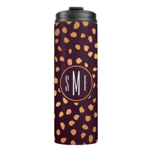 Golden Dots Thermal Tumbler
