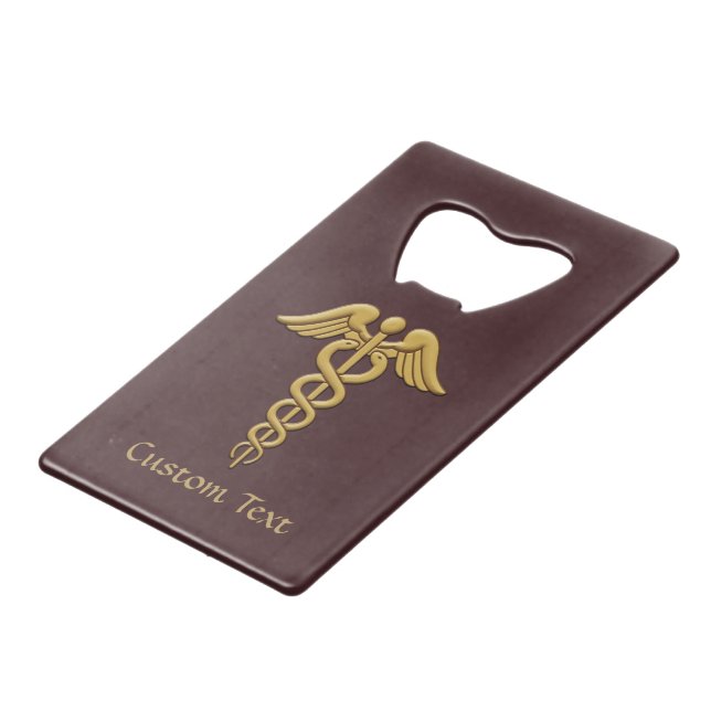 Golden Double Snake Caduceus (Front Angled)