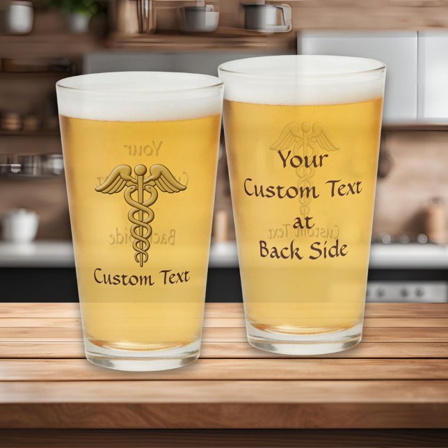 Golden Double Snake Caduceus Glass (Creator Uploaded)