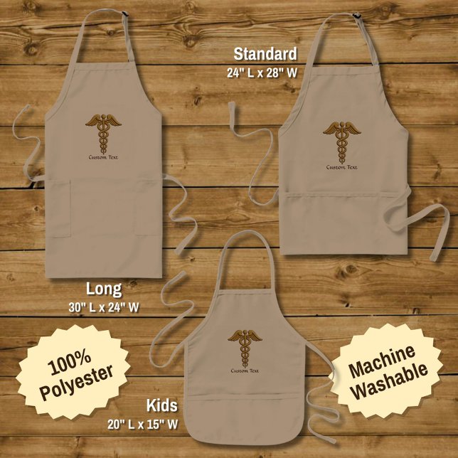 Golden Double Snake Caduceus Long Apron (Creator Uploaded)