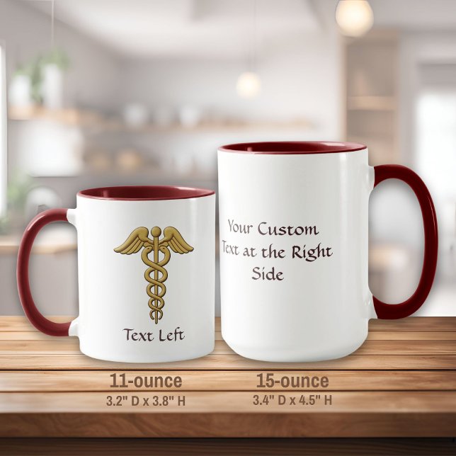 Golden Double Snake Caduceus Mug (Creator Uploaded)