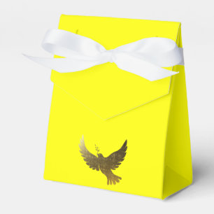 Golden Dove Faith Bless Peace Love Gold Pattern Favour Box