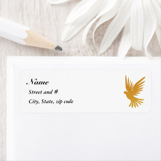 Golden Dove Return Address Label
