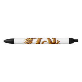 Golden Dragon Black Ink Pen