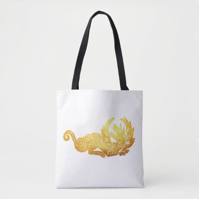 Golden Dragon Custom All-Over-Print Tote Bag (Front)