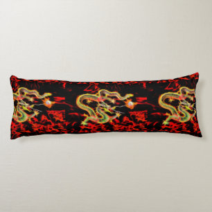 Golden Dragon Fire on Lucky Energy Body Cushion