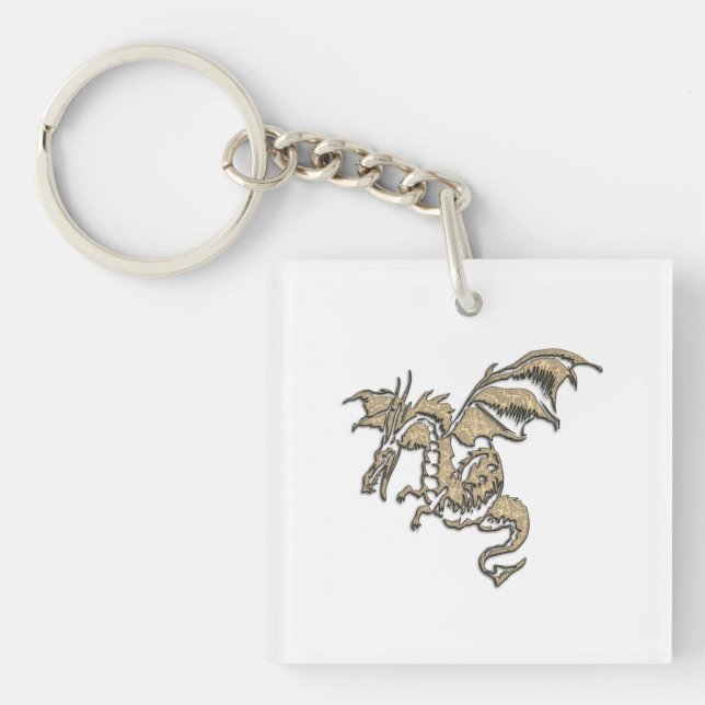 Golden Dragon Key Ring (Front)