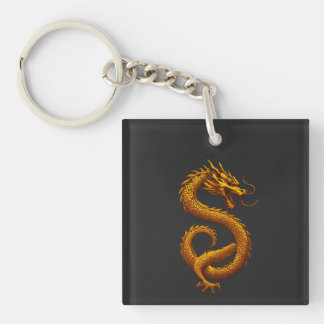 Golden Dragon Key Ring