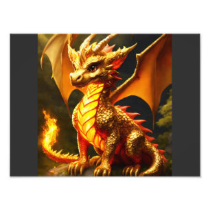 "Golden Dragon Majesty - Photo Enlargement"