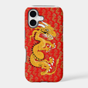 Golden Dragon on Red