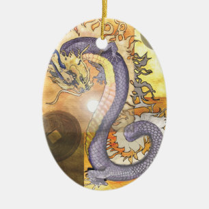 Golden Dragon~ornament Ceramic Ornament