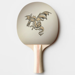 Golden Dragon Ping Pong Paddle