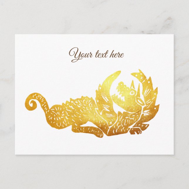 Golden Dragon Postcard (Front)