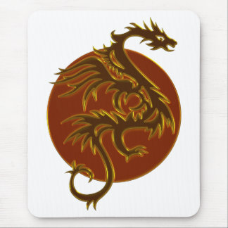 Golden Dragon Sun | make your own background Mouse Pad