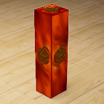 Golden Dragon Sun   your background colour Wine Box<br><div class="desc">Asia Spirit Composing by EDDA Fröhlich / EDDArt | Object: Dragon,  Sun Ball gold | for spirit,  martial arts people</div>