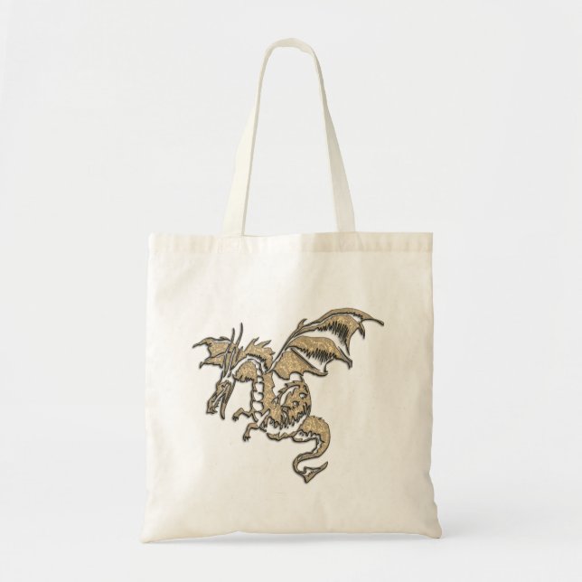 Golden Dragon Tote Bag (Front)