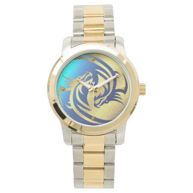Golden Dragon Yin-Yang Watch (Front)