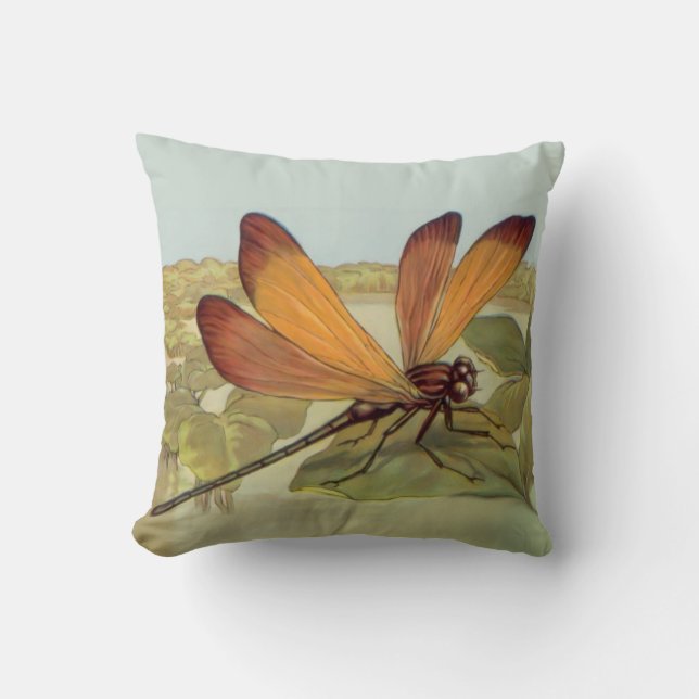 Golden Dragonfly Cushion (Front)