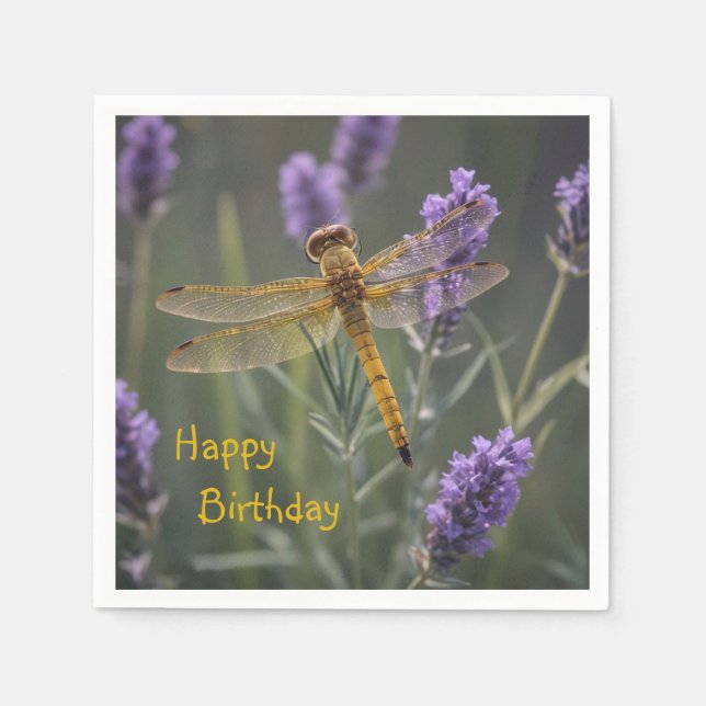 Golden Dragonfly Napkin (Front)