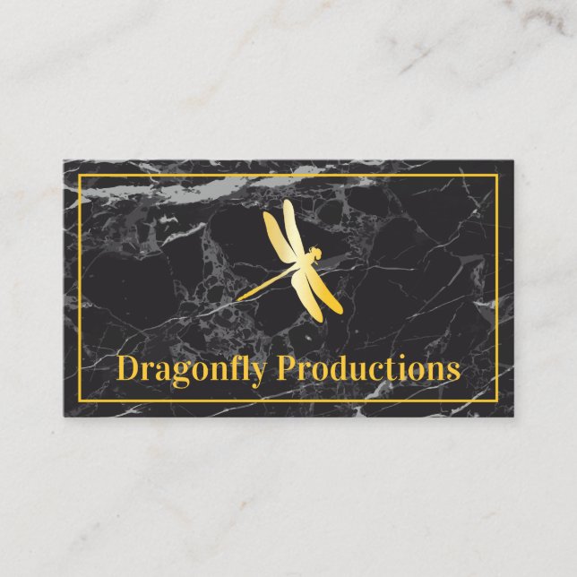 Golden Dragonfly / Night Sky Business Card (Front)