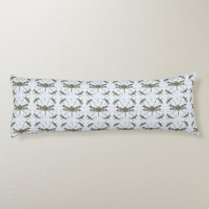Golden dragonfly pattern - light body cushion