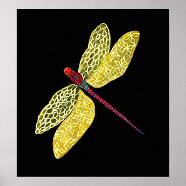 Golden Dragonfly Poster (Front)