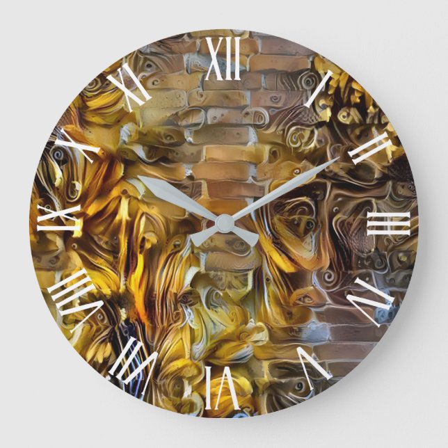 Golden Dream Art Collection Large Clock (Front)