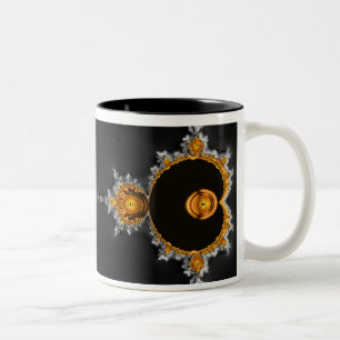 Golden Dream. The Famous Full Mandelbrot Set Two-Tone Coffee Mug
